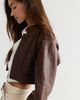 Understated Leather Understated Leather Cropped Bomber Jacket - 1