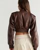 Understated Leather Understated Leather Cropped Bomber Jacket - 2