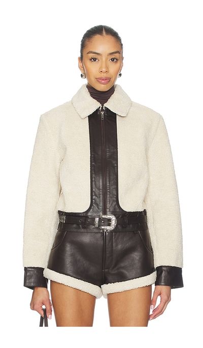 Understated Leather Understated Leather Faux Shearling Leather Jacket