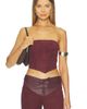 Understated Leather Understated Leather Hankerchif Whipstitch Top - 1