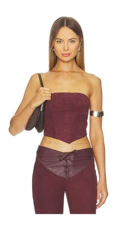 Understated Leather Understated Leather Hankerchif Whipstitch Top