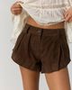 Understated Leather Understated Leather Josie Pleated Micro Shorts - 3