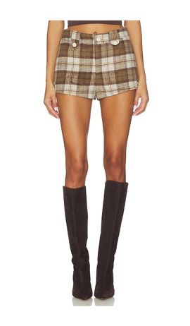 Understated Leather Understated Leather Plaid Western Short