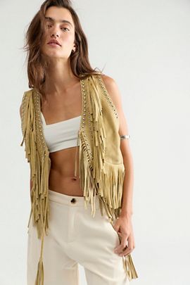Understated Leather Understated Leather Suede Fringe Vest