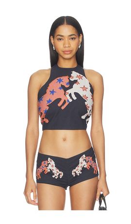 Understated Leather Understated Leather x REVOLVE Beaded Horse Top