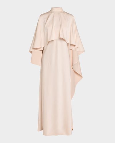 Ungaro Abigal Mock-Neck Cape Gown