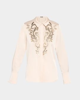 Ungaro Adele Sequin-Embroidered Blouse