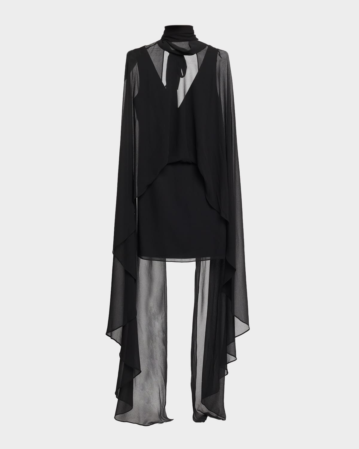 Ungaro Esme Draped Turtleneck Mini Dress