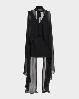 Ungaro Esme Draped Turtleneck Mini Dress