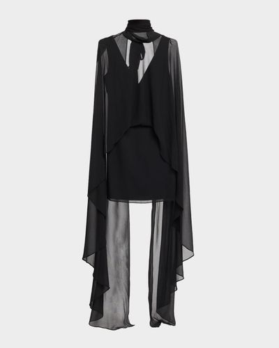 Ungaro Esme Draped Turtleneck Mini Dress