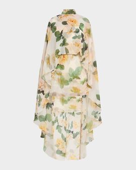 Ungaro Fiona Draped Floral-Print Mini Dress