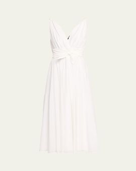 Ungaro Josie Sleeveless Cotton-Silk Midi Dress