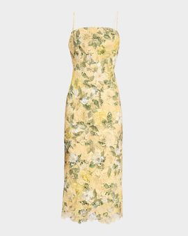Ungaro Robin Embroidered Floral Lace Midi Dress