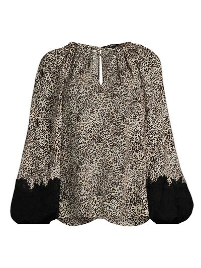Ungaro Women's Abi Leopard-Print Silk Georgette Blouse