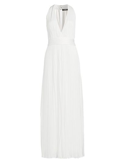 Ungaro - Women's Pedra Pleated Satin Sleeveless Maxi Dress