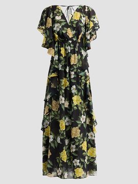 Ungaro Women's Sylvie Chiffon Ruffle Gown
