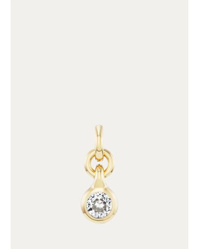 Uniform Object 18K Carriage Charm with Round Diamond