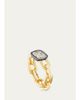 Uniform Object 18K Chain Ring with Cushion Brilliant Diamond - 2