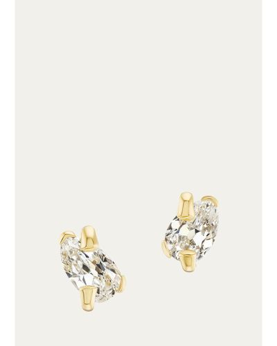 Uniform Object 18K Mantle Stud Earrings with Pear Diamonds