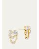 Uniform Object 18K Metal Web Earrings with Diamonds - 3