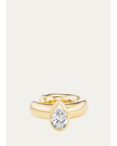 Uniform Object 18K Stem Ear Cuff with Pear Diamond, Single