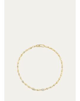 Uniform Object 18K Supernova Necklace with Round and Pear Diamonds