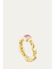 Uniform Object 18K Supernova Ring with Diamonds and Gemstone - 2