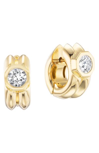 Uniform Object Uniform Object Machina Diamond Huggie Hoop Earrings