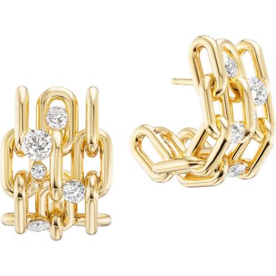 Uniform Object Uniform Object Power Stack Diamond Hoop Earrings