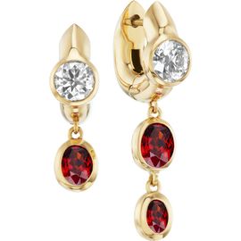 Uniform Object Uniform Object Ruby & Diamond Tusk Drop Earrings