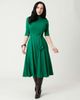 Unique Vintage Unique Vintage 1950s Turtleneck Midi Dress - 1