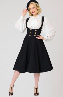 Unique Vintage Unique Vintage Corset Pinafore Skirt