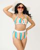 Unique Vintage Unique Vintage High Waisted Belted Redondo Swim Bottoms - 4