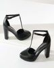 Unique Vintage Unique Vintage Leatherette T-Strap Astaire Pumps - 1
