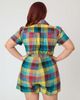 Unique Vintage Unique Vintage Plus Size Button Front Romper - 2