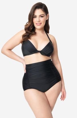 Unique Vintage Unique Vintage Plus Size Monroe Halter Bikini Top