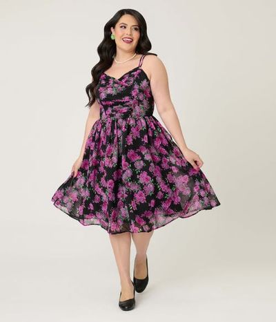 Unique Vintage Unique Vintage Plus Size Reed Swing Dress