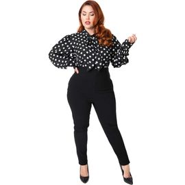Unique Vintage Unique Vintage Plus Size Rizzo Cigarette Pants
