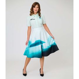 Unique Vintage Unique Vintage Retro Style High Waist Vivien Swing Skirt