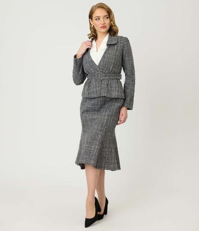 Unique Vintage Unique Vintage Tweed Tina Trumpet Skirt