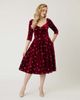 Unique Vintage Unique Vintage Woven Sweetheart Neckline Lamar Swing Dress - 4