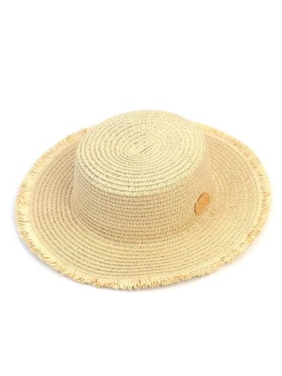 Universal chemistry Summer Natural Flat Fedora [Beige]