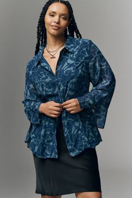 Universal Standard Plus Chiffon Blouse