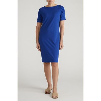 Universal Standard Universal Standard Belle Breton Stripe Cotton Jersey Dress
