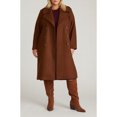 Universal Standard Universal Standard Callaghan Double Breasted Wool Blend Coat