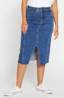 Universal Standard Universal Standard Dakota Denim Midi Skirt