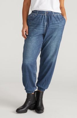 Universal Standard Universal Standard Henry Trompe l'Oeil Faux Denim Joggers