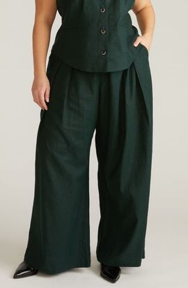 Universal Standard Universal Standard Palais Linen Blend Beach Pants
