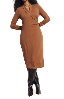 Universal Standard Universal Standard Shawl Collar Midi Dress