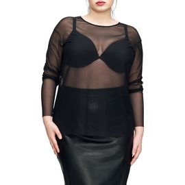 Universal Standard Universal Standard Thames Fog Sheer Mesh Top